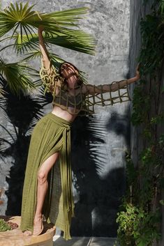 Silky Mini Skirt Outfit, Kelsey Floyd Outfit, High Water Festival Outfit, Party Wrap Skirt, Chic Wrap Maxi Skirt With Flowy Fit, Chic Pleated Draped Skirt For Summer, Chic Wrap Skirt For Spring, Fitted Asymmetrical Wrap Skirt For Summer, Flowy Wrap Skirt For Beachwear In Spring