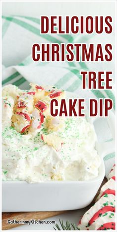 this delicious christmas tree cake dip is the perfect holiday dessert