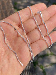 Box chains
Solid 925 Sterling Silver...100% authenticGenuine 925 silver...not plated or filled!High polished diamond cut for a shiny lookWe have 16-30"Great for pendants or wear alone.
1-2mm great for ladies
1-4mm great or men3-4mm can even be worn alone or with your favorite pendantHeavy! There are others that sell similar chains for cheaper but the chains are super light so they twist and rip easy!. Ours are solid!
Here are weights for the chain in 24" ...if your chain is longer or Mens Chain Necklace Silver, Mens Chains Silver Men Necklace, Sterling Silver Chain Necklace Men, Mens Silver Chain Necklace Men's Jewelry, Mens Silver Chain Necklace Jewelry1000.com, Silver Box, Box Chain, Ring Size Guide, Selling Jewelry