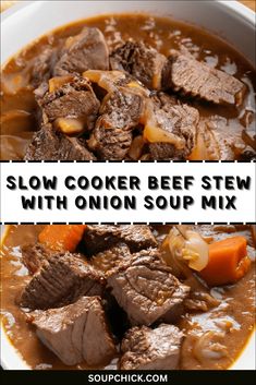 slow cooker beef stew with onion soup mix