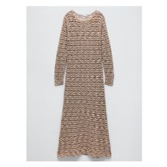 Long Crochet Knit Dress Limited Edition Crochet Knit Dress, Round Neck Dress, Dress With Long Sleeves, Round Neck Dresses, Knit Dress, Limited Editions, Sleeve Dress, Neck Dress, Sweater Dress