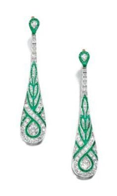 Bijoux Art Deco, Timeless Luxury, Deco Jewelry, Emerald Earrings, Fine Jewels, Emerald Jewelry, Art Deco Jewelry, Gorgeous Jewelry, Dream Jewelry