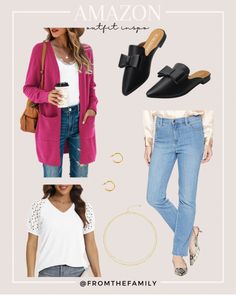 four different types of shoes and jeans with text overlay that reads, how to wear them