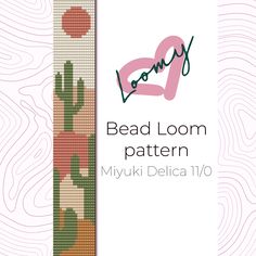 the bead loom pattern is designed to look like a cactus