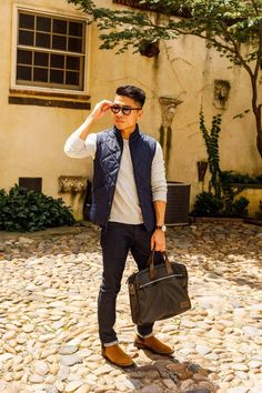 Blue Vest Outfit, Dark Jeans Outfit, Men Vest Outfits, Mens Dark Jeans, Mens Vest Casual