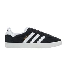 Find ADIDAS Gazelle 85 ' White on Editorialist. Gazelle 85 'Black White' Adidas Sneakers With Branded Heel Counter For Streetwear, Adidas Black Sneakers With Branded Heel Counter, Adidas Shoes Black And White, Black And White Sneakers Adidas, Black And White Gazelles, Adidas Gazelle Black, Black Gazelles, Adidas Gazelle, Mens Shoes Sneakers