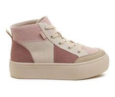 Women's Rocket Dog Flair Corduroy High Top Sneakers | Shoe Carnival Pink Low-top Fabric Sneakers, Sporty Cotton Sneakers For Fall, Pink Low-top Sneakers For Fall, Casual Pink Sneakers For Fall, Sneakers Pink, Rocket Dog, Shoe Carnival, Wedge Sneakers, Patchwork Designs