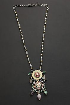 92.5 silver toned carved pendant necklace embellished with kundan stones and beads. - Aza Fashions Diana Penty, Jewellery Necklaces, Carved Pendant, Necklaces Pendant, Luxury Sale, Aza Fashion, Boho Jewelry, Online Jewelry, Silver Color