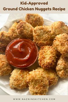 Looking for a recipe kids will love? This Ground Chicken Nuggets Recipe is perfect! Made from scratch with fresh ground chicken and lightly seasoned for flavor, these nuggets are crispy on the outside and juicy on the inside. They’re easy to make and are a fun dinner or lunch option. Serve with ketchup, honey mustard, or ranch for dipping! Save this kid-approved recipe for your next family meal! Ground Chicken Nuggets Recipe, Chicken Nuggets With Ground Chicken, Ground Chicken Nuggets, Homemade Chicken Nuggets Baked, Homemade Chicken Fingers, Gluten Free Chicken Nuggets, Healthy Chicken Nuggets, Chicken Nuggets Recipe, Turkey Ideas