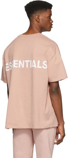 Essentials: Pink Reflective Logo T-Shirt | SSENSE Essentials For Men, Essentials Clothing, Fear Of God Essentials, Fear Of God, Clothing Essentials, Logo T Shirt, Tshirt Logo, Perfect Clothing, For Men