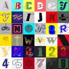 many different types of letters and numbers are shown in this collage, including the letter s