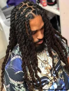 Horsetail Hairstyle, Dread Styles For Men, 2 Strand Twist Styles, Dread Designs, Mens Dreadlock Styles, Dreads Hairstyles, Dread Styles, Braids Men