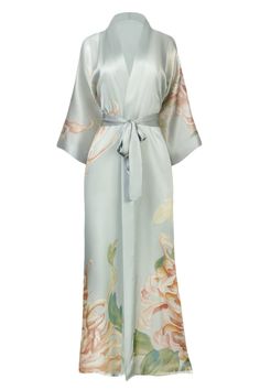 PRICES MAY VARY. QUALITY KIMONOS: Our kimono robes for women are made from 100% Silk Robes. Dry cleanable women's robes with distinct patterns. They can be used as bridal robes, bathrobes, or bridesmaid gifts. Side slits at hem. ONE SIZE: Using only the best materials in the market, our 100% silk robes for women, bathrobes, and bridal robes are a sleek 16mm quality silk, 43” at chest and hip, 52” in length, fits most women as a bathrobe and perfect for bridesmaids gifts. VERSATILITY: The designs Long Silk Robe, Silk Robe Long, Silk Robes, Silk Dressing Gown, Robes For Women, Silk Kimono Robe, Peach Blush, Silk Robe, Long Kimono