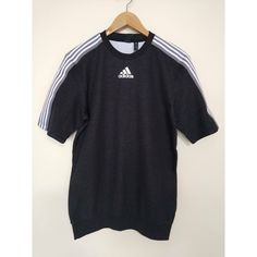 Men's Size Small Adidas 3 Stripe Street T-Shirt Or A Women's Size Medium Size: Men's Small Or A Women's Medium Sportswear Tops With Three Stripes And Short Sleeves, Three Stripes Crew Neck Sportswear T-shirt, Adidas Short Sleeve T-shirt With Three Stripes, Adidas Short Sleeve Tops With Three Stripes, Sportswear T-shirt With Three Stripes Branding, Black Crew Neck T-shirt With Three Stripes, Black Three Stripes Crew Neck T-shirt, Adidas Crew Neck Sports Top, Adidas Crew Neck Top For Sports