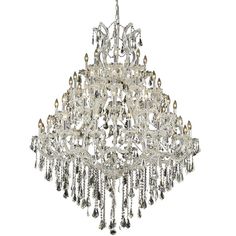 a large crystal chandelier hanging from the ceiling