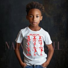 Awesome Red God Says I Am Boy Dancer Shirt for Toddlers, Kids and Adults  Perfect Bible Verse uplifting and inspirational Christian gift for your favorite Dancer!  FAST Add-On Upgrade Option for a Tank Top, Long Sleeve Shirt or Hoodie, Matching Cards, Stickers, Add a Design to the Back of the shirt & MORE! https://www.etsy.com/listing/723696426 🎨 GENERAL INFORMATION 🎨 Thank you for choosing my shop for your special event! I understand that your event and the recipient are incredibly important, Dancer Shirt, Bible Shirts, Dancer Gift, Dance Shirts, Baby T Shirts, Baby Tshirts, Big Kids, Toddler Boys, Boy's Clothing