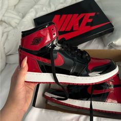 Like New Red Jordans, Jordan 1s, Air Jordan 1 Retro High Og, Newest Jordans, Air Jordan 1 Retro, Jordan 1 Retro High, Boots And Sneakers, Jordan 1, Mens Shoes Sneakers