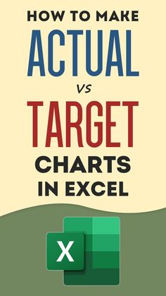 the words how to make actual and target chart in excel on top of an image