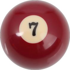 a pool ball with the number seven on it