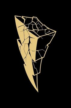 a black and gold abstract design on a black background