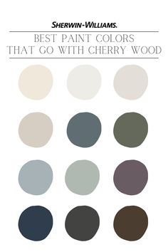 the best paint colors that go with cherry wood in this color palette is sheryln - williams