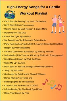 high energy songs for a cardio workout playlist