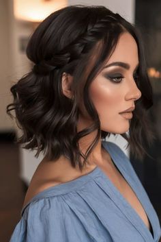 Short Hairstyles For Cocktail Party, Christmas Hair Short Hair, Short Hairstyle Women Bride, Christmas Photo Hairstyles, Short Hair For Party Style, Cute Hairstyles For Short Hair With Bow, Short Hair Cute Hairstyles Easy, Indian Party Hairstyles For Short Hair, Short Hairstyle Women Party