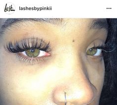 @Lashesbypinkii on Instagram/ Follow for @amyah08 for more! Long Pretty Eyelashes, Eyelash Goals Natural Long Lashes, Long Thick Eyelashes Aesthetic, 11-14 Mm Lashes, 8-14 Mm Lashes, Girls With Black Hair, Perfect Eyelashes, Lash Extensions Styles