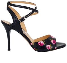 Maia - Black Flowers-Alagalomi- Axis Tango - Best Tango Shoes Tango Shoes, Argentine Tango, Street Shoes, Black Flowers, Florence Italy, Toe Designs, Womens Heels, Embossed Leather, Wedding Shoes