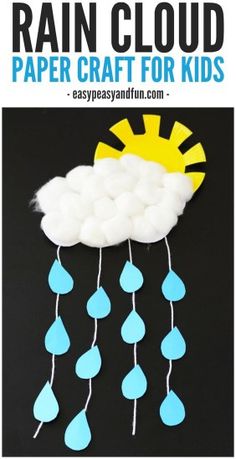 paper craft for kids to make rain cloud