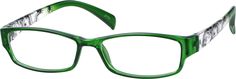 Symbolizing power strength and good luck the Chinese dragon pattern spans the temple arms of this flexible plastic full-rim frame. Comfortable and lightweight this frame is a perfect complement to your vision! | Zenni Women's Rectangle Prescription Glasses Green Plastic Frame Rectangle Glasses, Zenni Optical, Cute Frames, Round Face Shape, Cute Glasses, Oval Face Shapes, Stylish Glasses, New Glasses, Prescription Eyeglasses