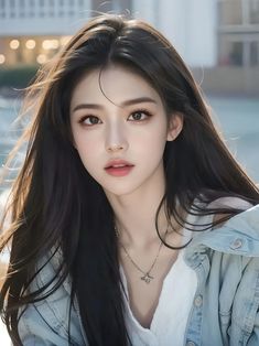 Mari Chan, Beautiful Women Quotes, Pic Beautiful, Wooden Beds, American Beauty, Korean Hairstyle, Medium Length Hair Cuts, Girl Names, Cute Woman