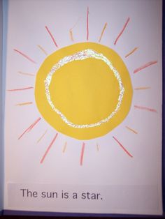 the sun is a star written on a poster