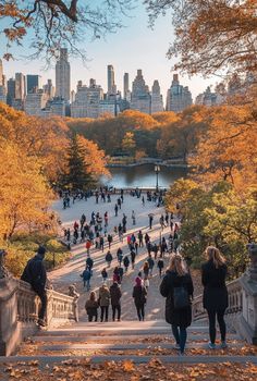 Central Park Nyc Autumn, Central Park In Autumn, City Adventure Aesthetic, Autumn In Central Park, Nyc In The Fall Aesthetic, Central Park In The Fall, City Autumn Aesthetic, Fall In New Jersey, Thing To Do In Fall