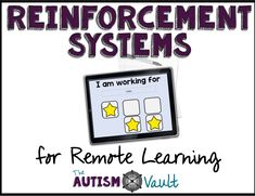 an ipad with the text reinforment systems for remote learning