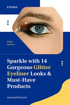 Sparkle effortlessly with our curated list of 14 glitter eyeliner looks and products. Transform your eyes and add a touch of glamor with these dazzling choices. Glitter Eyeliner Looks, Eyelashes Styles, Blue Eyeliner Looks, Gold Glitter Eyeliner, Eyeliner Types, Eyebrow Slits, Red Eyeliner, Black Eyeliner Pencil, Glitter Liner