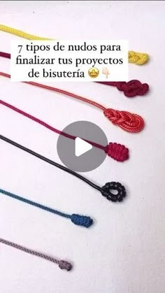 the video shows how to tie different types of cords