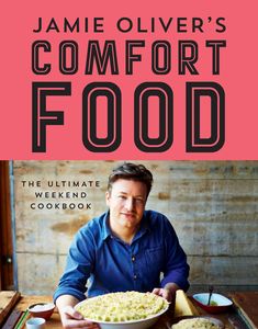 the cover of james's comfort food, featuring a man holding a bowl of noodles