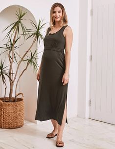 Featuring a chic adjustable waist tie, our Martina Dress is the ultimate must-have for every stage of your pregnancy. Whether you're a nursing mom or just want to dress up for a special occasion, this dress has got you covered (literally). And let's not forget how versatile it is - dress it up with heels or keep it casual with flats. Nursing Maxi Dress, Milk Baby, Baby List, Nursing Mom, Baby Milk, Maternity Nursing, Polo Dress, Waist Tie, New Moms