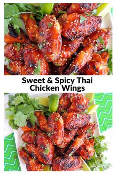 sweet and spicy thai chicken wings