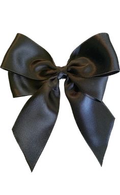 Kid Hair Styles, Formal Black Ribbon Bow, Black Satin Bow Hair, Elegant Black Hair Accessories With Bow, Black Satin Hair Bow, Black Velvet Hair Bow, Satin Hair Bow, Black Bows, Bow Women