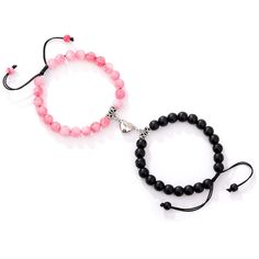 PRICES MAY VARY. Matching Bracelets for Couples: The color matching of black and pink symbolizes purity and beauty, the combination of black matte agate and pink turquoise will let you release pressure and bring good luck, pair it with any outfit or wear it on formal occasions like parties, gatherings, travel, dates and will get a lot of compliments Long Distance Bracelets for Couples: No matter how time, distance and life stages change, your relationship will definitely be stronger and you will Skeleton Hand Bracelet, Distance Bracelets, Gothic Bracelet, Bones Bracelet, Lovers Bracelet, Bracelet Couple, Friendship Jewelry, Gothic Necklace, Yoga Bracelet