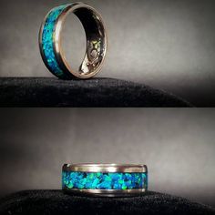 Cremation Ring inlaid with ashes and your choice of crushed opal. You can mix any of the 78 colors. PICKING YOUR COLOR: just leave a note at checkout what color you want or the mix ratio. the color in the picture is called Northern Lights. This color is only available through Cremation Creations.nets RING WIDTHS: Sizes 4 mm, 6 mm, and 8 mm. Titanium rings are hypoallergenic. How durable are titanium rings? https://youtu.be/6tq8DZdx4QM ENGRAVING AVAILABLE: 25 characters, including spaces. Please Opal Ring With Inlay Perfect For Gifts, Ashes Ring Cremation Jewelry, Ashes Ring 1stdibs, Opal Inlay Ring Gift, Gift Opal Inlay Ring, Cremation Rings Fish Water, Cremation Jewelry Ring Spirit Piece Memorials, Cremation Jewelry Ring, Ashes In Resin Sterling Silver