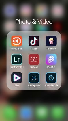 an iphone photo and video app with different icons on the screen, as well as text