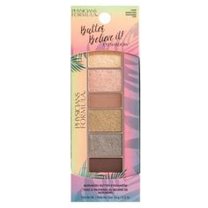 Achieve flawless looks in a single swipe  you Butter Believe It! This luxuriously creamy, blendable, and buildable eyeshadow palette from the Physicians Formula Butter Collection provides a splash of radiant color to eyes. Formulated with our signature blend of Murumuru Butter, Cupuacu Butter, and Tucuma Butter from the lush and nutrient-rich Amazonian Rainforest, this 6-pan multi-finish eyeshadow palette nourishes the skin while providing a gorgeous multidimensional look. Achieve instant color Physicians Formula Eyeshadow, Physicians Formula Makeup, Shimmer Eyeshadow Palette, Cupuacu Butter, Custom Eyes, Nude Eyeshadow, Physicians Formula, Liquid Eyeshadow, Color Bronze