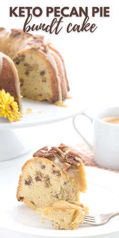 a close up of a bundt cake on a plate