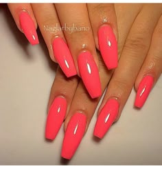 Plain Summer Nails, Coral Pink Nails, Neutral Nail Art, Black Gel Nails, Stiletto Nails Designs, Nail Polish Art, Work Nails, Coffin Nails Long, Get Nails