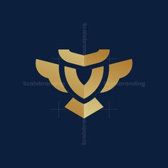 the golden shield logo on a dark blue background