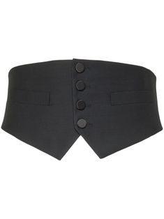 black front button fastening two front welt pockets adjustable fit Elegant Fitted Corset Belt For Workwear, Luxury Fitted Corset Belt For Formal Occasions, Elegant Fitted Corset Belt With Belt Loops, Luxury Fitted Corset Belt With Belt Loops, Luxury Black Corset Belt With Belt Loops, Black Luxury Corset Belt For Formal Occasions, Elegant Black Corset Belt With Belt Loops, Luxury Black Corset Belt For Formal Occasions, Aviator Watch