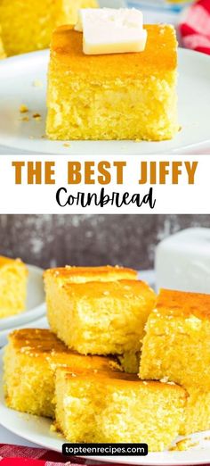 the best cornbread recipe is made with only three ingredients and it's so good to eat